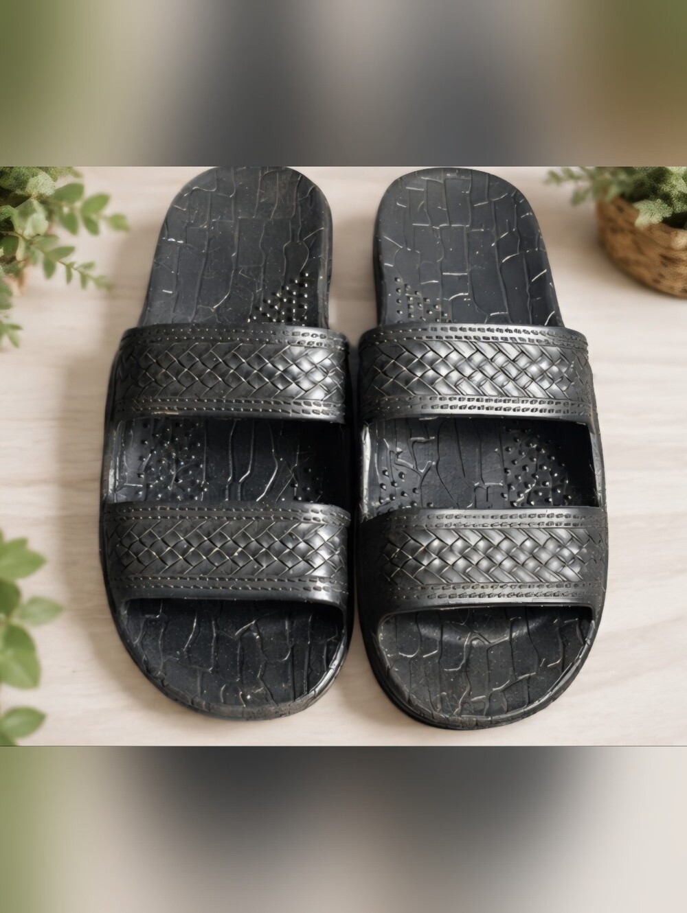 Imperial Sandals Black Double Strap Slide Sandals Women’s Size 9